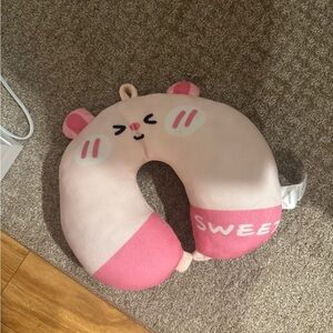 Miniso pink neck travel pillow